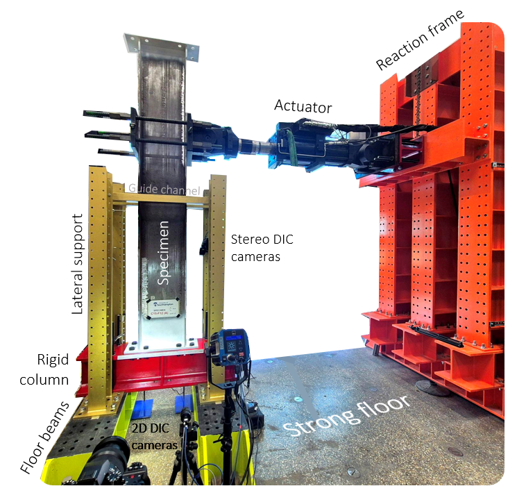 Endplate connection testing at UoS, UK